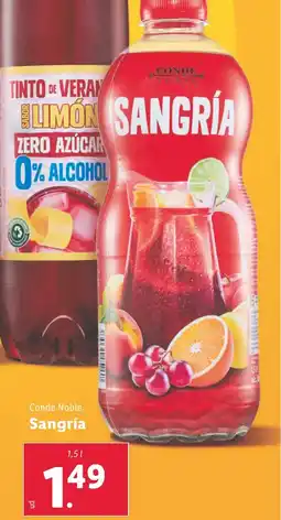 Lidl CONDE NOBLE Sangria oferta
