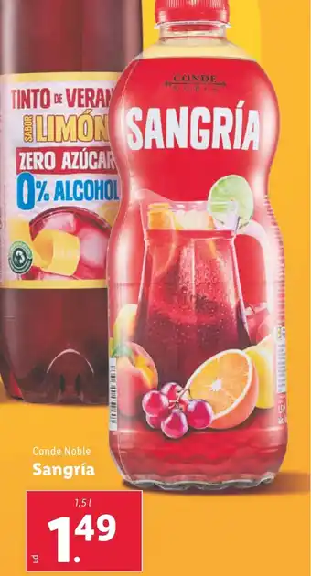 Lidl CONDE NOBLE Sangria oferta