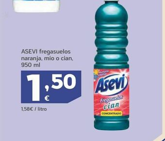 HiperDino Fregasuelos naranja, mio o cian, 950 ml asevi oferta