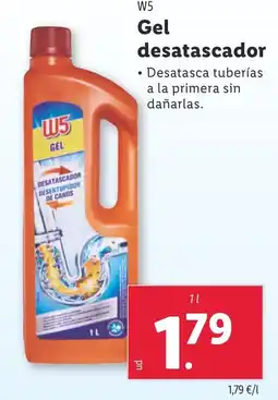 Lidl W5 Gel desatascador oferta