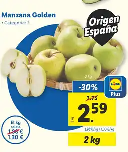 Lidl Manzana Golden oferta