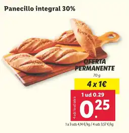 Lidl Panecillo integral 30% oferta
