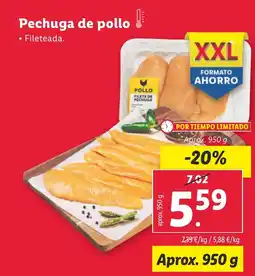 Lidl Pechuga de pollo oferta