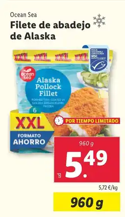 Lidl OCEAN SEA Filete de abadejo de Alaska oferta