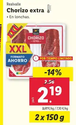 Lidl REALVALLE Chorizo extra oferta