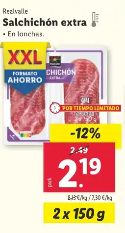 Lidl REALVALLE Salchichón extra oferta