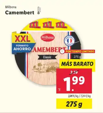 Lidl MILBONA Camembert oferta