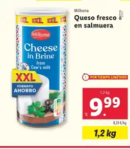 Lidl MILBONA Queso fresco en salmuera oferta