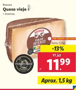 Lidl RONCERO Queso viejo oferta