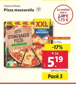 Lidl TRATTORIA ALFREDO Pizza mozzarella oferta