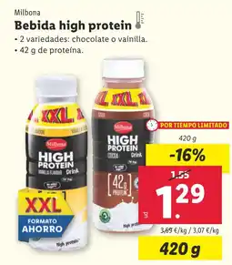 Lidl MILBONA Bebida high protein! oferta
