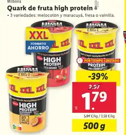 Lidl MILBONA Quark de fruta high protein! oferta