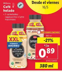 Lidl MILBONA Café helado oferta