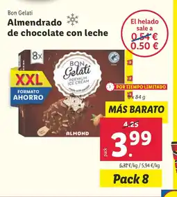 Lidl BON GELATI Almendrado de chocolate con leche oferta