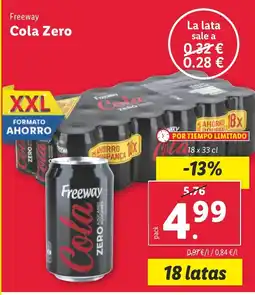 Lidl FREEWAY Cola Zero oferta