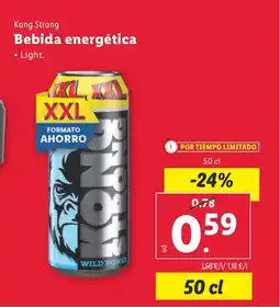 Lidl KONG STRONG Bebida energética oferta