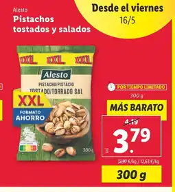 Lidl ALESTO Pistachos tostados y salados oferta