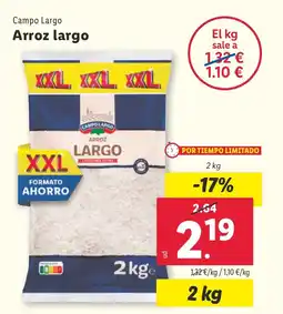 Lidl CAMPO LARGO Arroz largo oferta