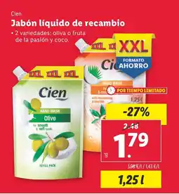 Lidl CIEN Jabón líquido de recambio oferta