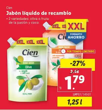 Lidl CIEN Jabón líquido de recambio oferta
