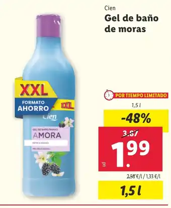 Lidl CIEN Gel de baño de moras oferta