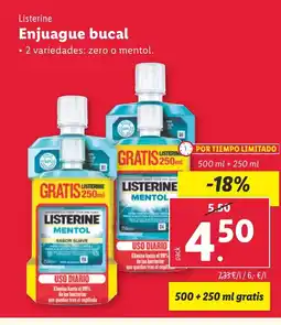 Lidl LISTERINE Enjuague bucal oferta