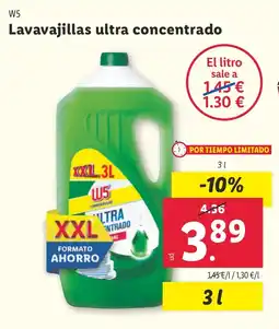 Lidl W5 Lavavajillas ultra concentrado oferta