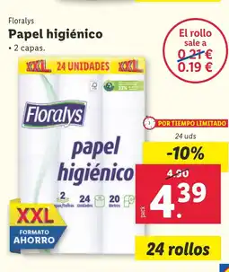 Lidl FLORALYS Papel higiénico oferta