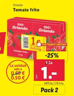 Lidl ORLANDO Tomate frito oferta