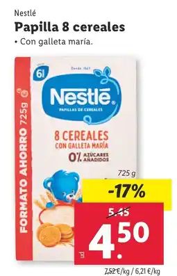 Lidl NESTLE Papilla 8 cereales oferta