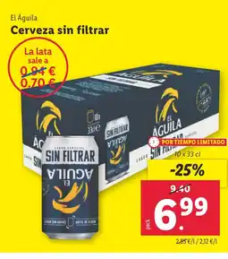 Lidl EL AGUILA Cerveza sin filtrar oferta