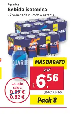 Lidl AQUARIUS Bebida isotónica oferta