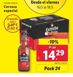 Lidl ESTRELLA GALICIA Cerveza especial oferta