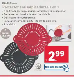 Lidl LIVARNO home Protector antisalpicaduras 3 en 1 oferta