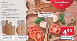 Lidl LIVARNO home Tabla de cortar y servir oferta