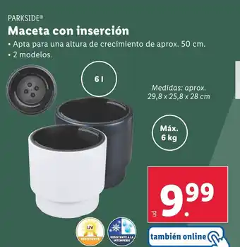 Lidl PARKSIDE Maceta con inserción oferta