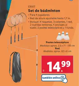 Lidl CRIVIT Set de bádminton oferta