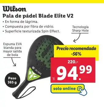 Lidl Pala de pádel Blade Elite V2 oferta