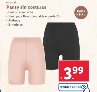 Lidl ESMARA Panty sin costuras oferta