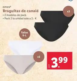 Lidl ESMARA Braguitas de canalé oferta