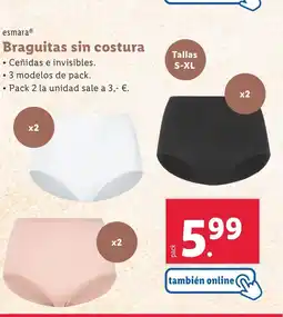 Lidl ESMARA Braguitas sin costura oferta