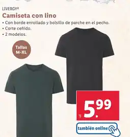 Lidl LIVERGY Camiseta con lino oferta