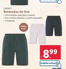 Lidl LIVERGY Bermudas de lino oferta