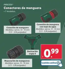 Lidl Conectores de manguera oferta