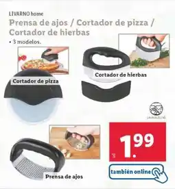 Lidl Prensa de ajos / Cortador de pizza / Cortador de hierbas oferta
