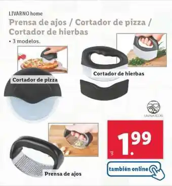 Lidl Prensa de ajos / Cortador de pizza / Cortador de hierbas oferta