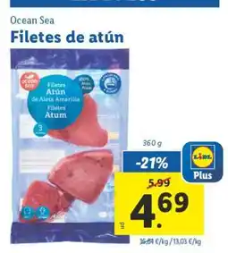 Lidl Filetes de atún oferta