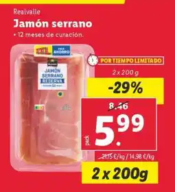 Lidl JAMÓN SERRANO oferta