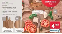 Lidl Tabla de cortar y servir oferta