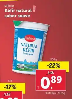 Lidl Kéfir natural sabor suave oferta